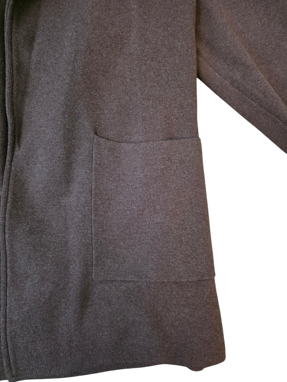 Quince 100% Organic Cotton Knit Blazer Heather Brown Large - Picture 5 of 6